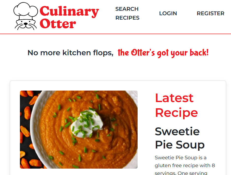 Culinary Otter Web Application