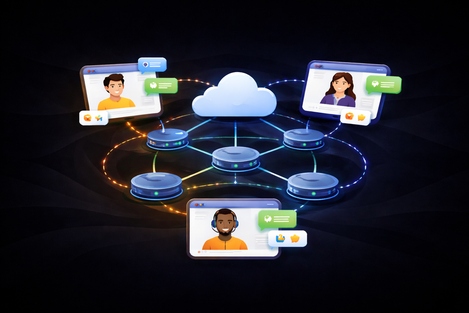 Multi-Router Virtual Network and Group Chat Application Preview